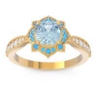 Art Deco Halo Roha Ring