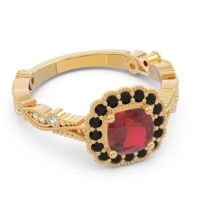 Art Deco Halo Roha Ring