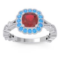 Art Deco Halo Guna Ring