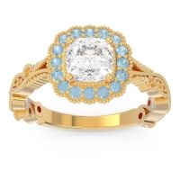 Art Deco Halo Guna Ring