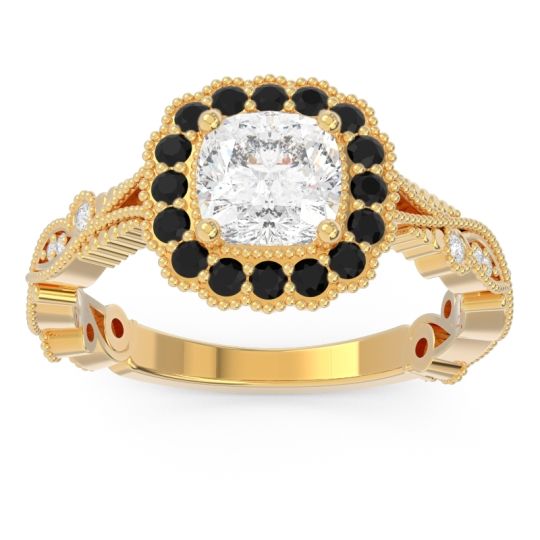 Art Deco Halo Guna Ring