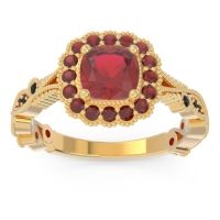 Art Deco Halo Guna Ring