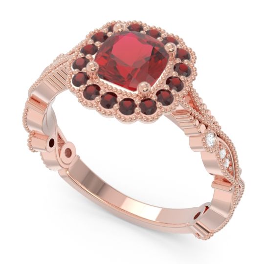 Art Deco Halo Guna Ring