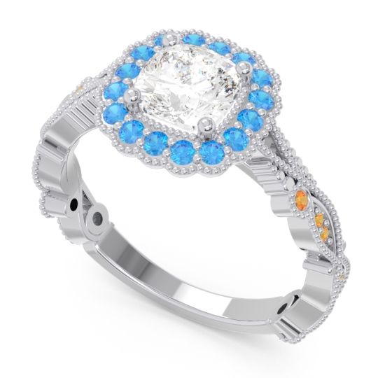 Art Deco Halo Guna Ring