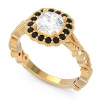 Art Deco Halo Guna Ring