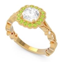 Art Deco Halo Guna Ring