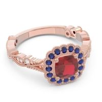 Art Deco Halo Guna Ring