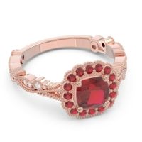 Art Deco Halo Guna Ring