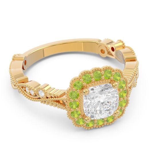 Art Deco Halo Guna Ring