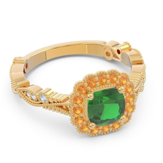 Art Deco Halo Guna Ring