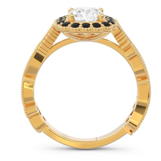 Art Deco Halo Guna Ring