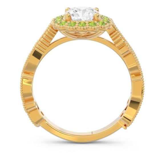 Art Deco Halo Guna Ring