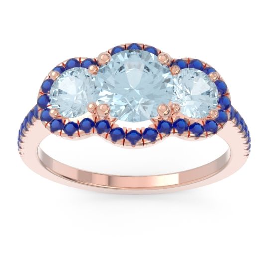 Halo Three Stone Attika Ring