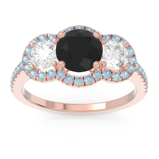 Halo Three Stone Attika Ring