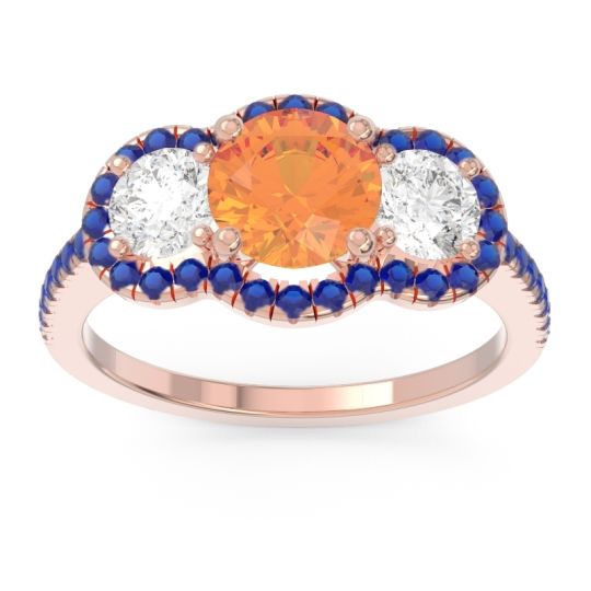 Halo Three Stone Attika Ring
