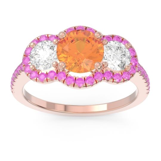 Halo Three Stone Attika Ring