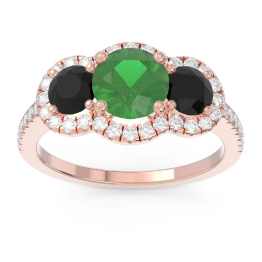 Halo Three Stone Attika Ring
