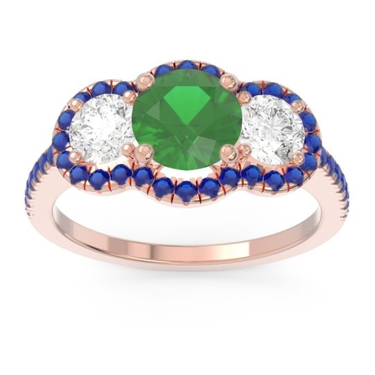 Halo Three Stone Attika Ring