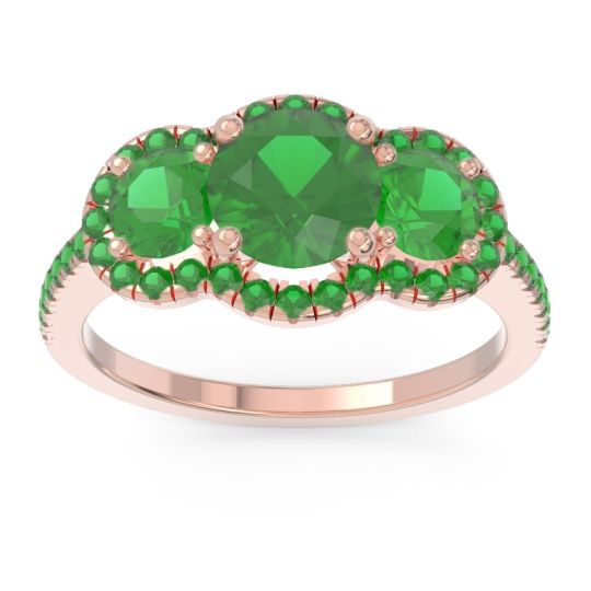 Halo Three Stone Attika Ring