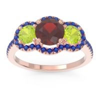 Halo Three Stone Attika Ring