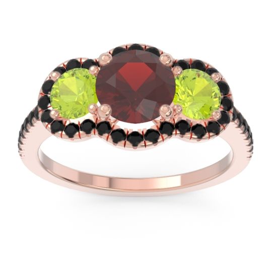 Halo Three Stone Attika Ring