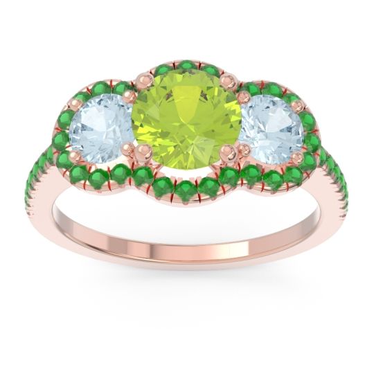 Halo Three Stone Attika Ring