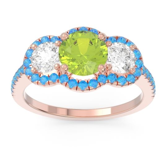 Halo Three Stone Attika Ring