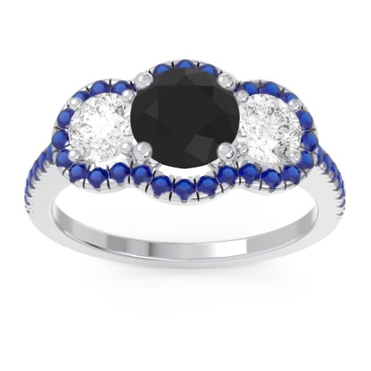 Halo Three Stone Attika Ring