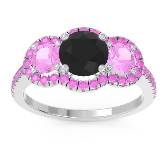 Halo Three Stone Attika Ring