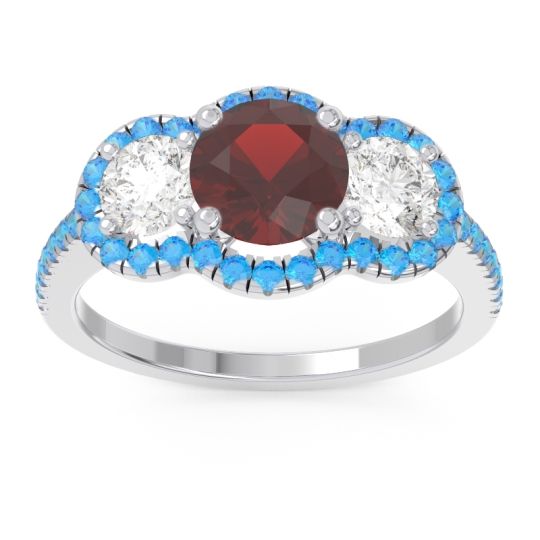 Halo Three Stone Attika Ring