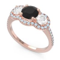 Halo Three Stone Attika Ring