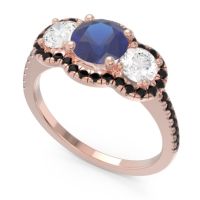 Halo Three Stone Attika Ring