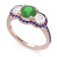 Halo Three Stone Attika Ring