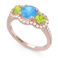 Halo Three Stone Attika Ring