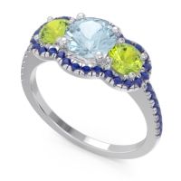 Halo Three Stone Attika Ring