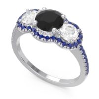 Halo Three Stone Attika Ring