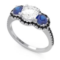 Halo Three Stone Attika Ring