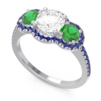 Halo Three Stone Attika Ring