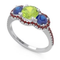 Halo Three Stone Attika Ring