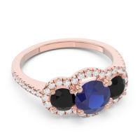 Halo Three Stone Attika Ring