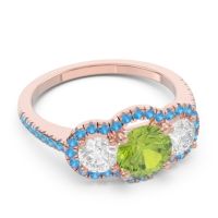 Halo Three Stone Attika Ring