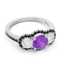 Halo Three Stone Attika Ring