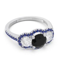 Halo Three Stone Attika Ring