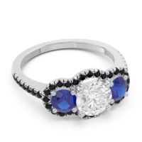 Halo Three Stone Attika Ring