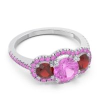 Halo Three Stone Attika Ring