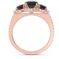 Halo Three Stone Attika Ring