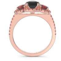 Halo Three Stone Attika Ring