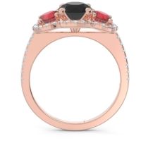 Halo Three Stone Attika Ring