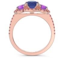 Halo Three Stone Attika Ring
