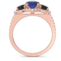 Halo Three Stone Attika Ring